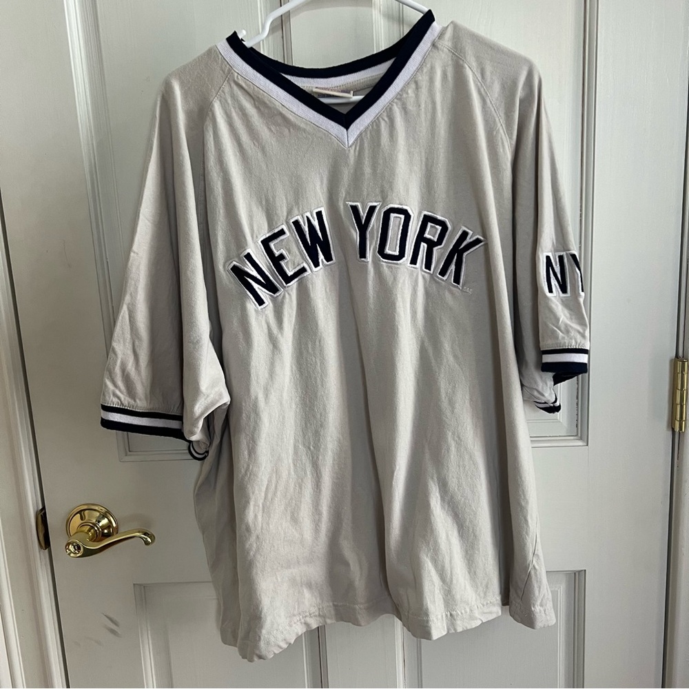 Vintage STEVE & BARRY’S NY YANKEES Embroidered Ringer Tee Size XXL